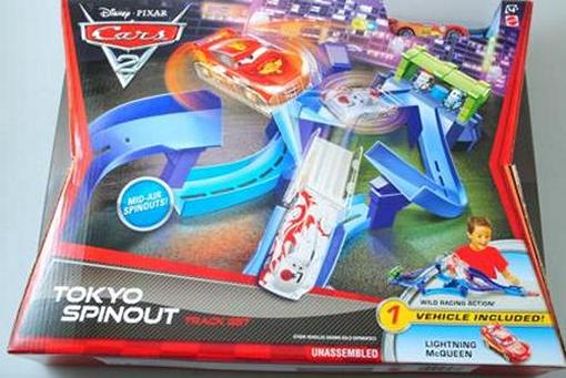 Disney V3615 Cars 2 Tokyo Spinout Track Set 027084971873  