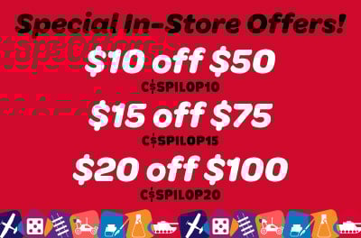 $10 off $50 or $15 off $75 or $20 off $100