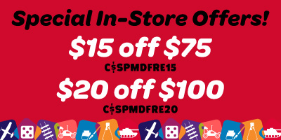 $15 off $75 or $20 off $100